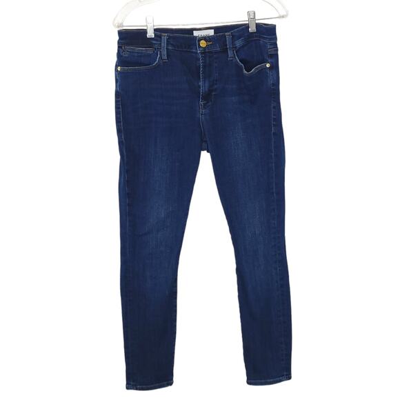 Frame Le High Skinny Jeans High Rise Dublin Wash Stretch Women 31 - Picture 2 of 13